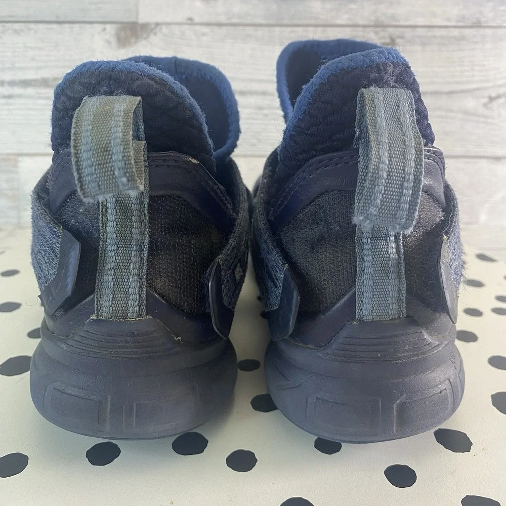 Nike Lebron Soldier 12 Anchor Shoes Boys 3.5Y Blue Basketball Athletic Sneakers